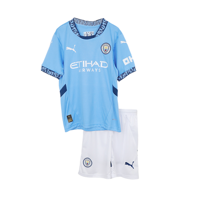 Kids Manchester City Home Kit 2024/2025 - White Blue