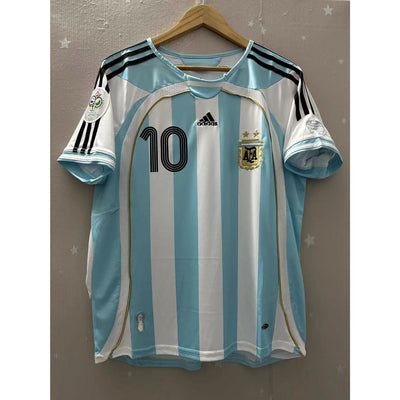 RIQUELME #10 Argentina Retro Jersey Home  2006